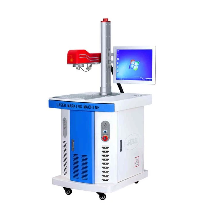 desktop table design fiber laser marking machine used as metal marking and plastics marking, with advanced design and technology